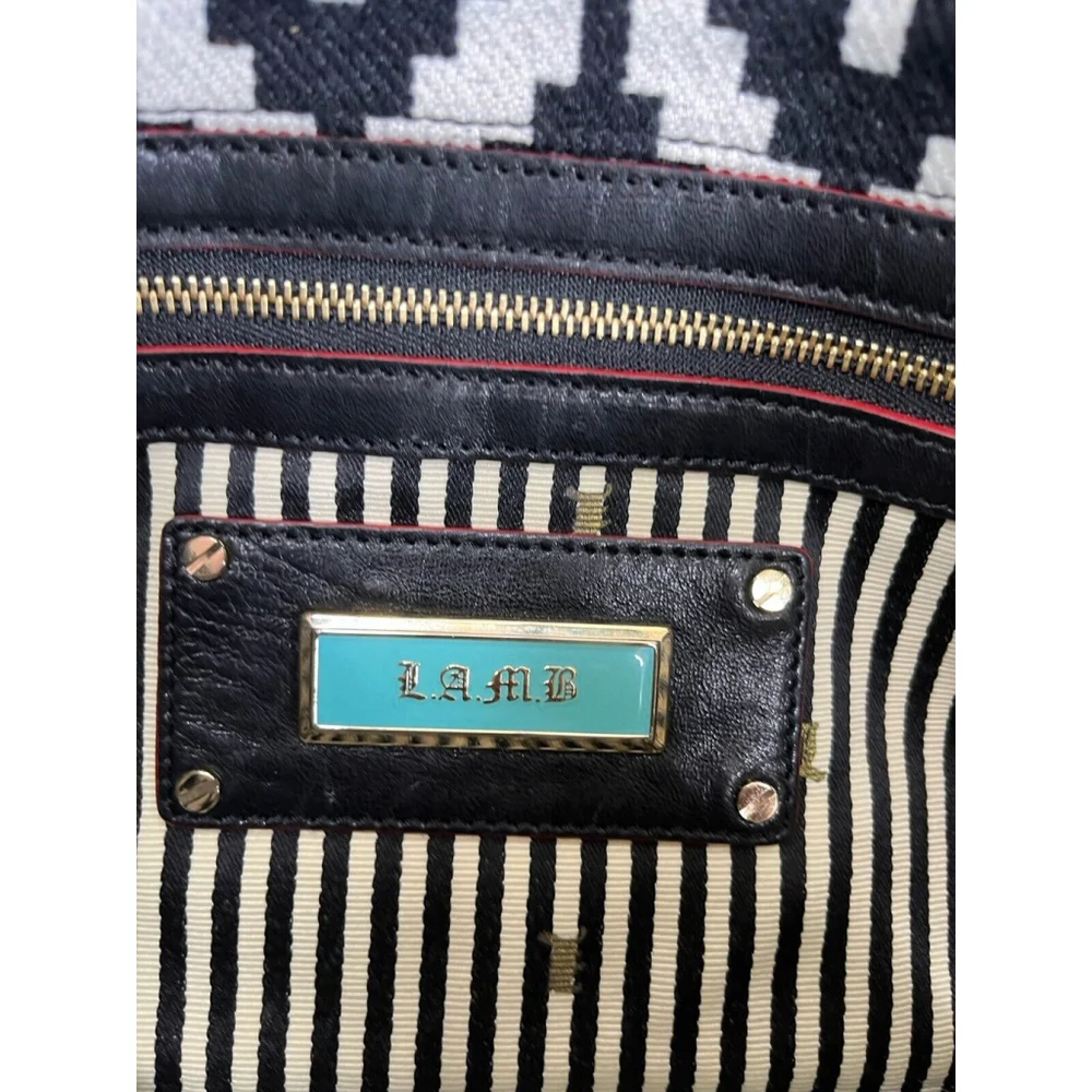 L.A.M.B Gwen‎ Stefani Black White Chain Shoulder Clutch Bag Edinburgh McGregor
